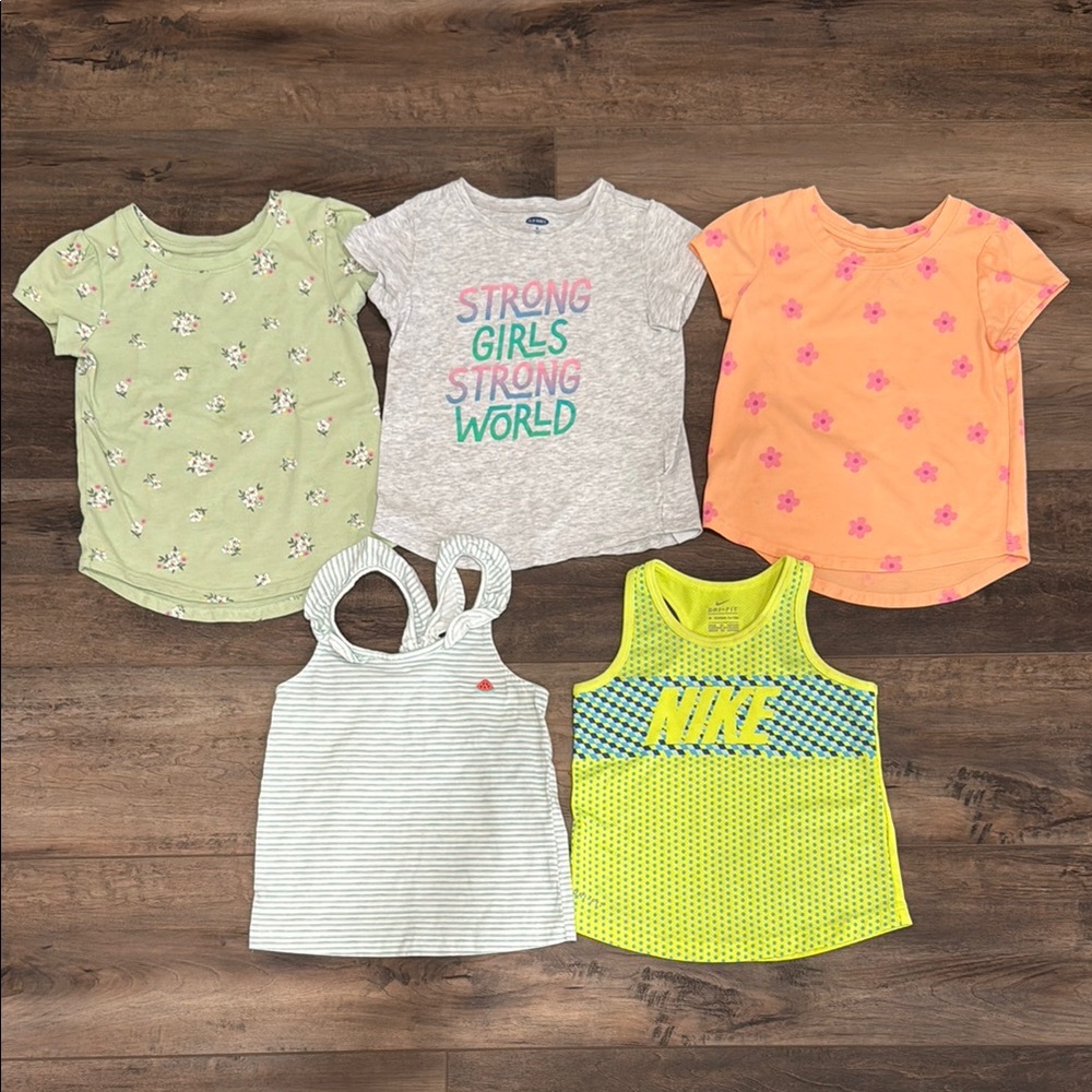 Size 4T Toddler Girl T Shirt and Tank Top Bundle